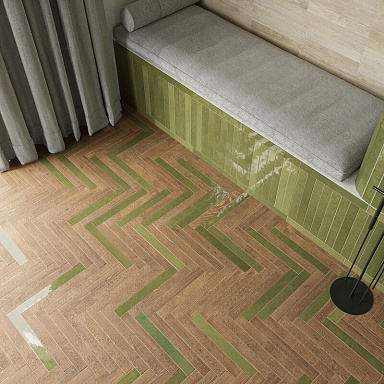 Керамогранит DNA Tiles 138767 Mixtura Lagoon Gloss 4.6х37.5
