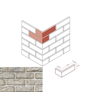 Искусственный камень White Hills 684-15 Ринн Брик Design угол 8.5x19x6.5