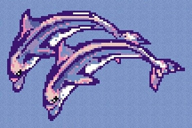 Панно Vidrepur Панно PAREJA DELFINES 2850x1900 (на сетке)