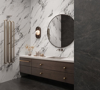 Керамогранит Creanza BS1003-A Lucido White Baby Satin Carving 60x120