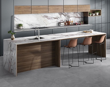 Керамогранит Simpolo Ceramics Calacatta Rose High Gloss 120х278х6