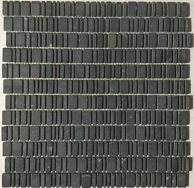Мозаика Pixmosaic PIX317 King Black матовая 310х307х6