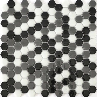 Мозаика Natural STP-BK005-HEX стекло (25) 290х290