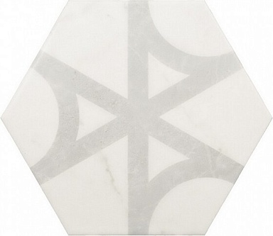 Декор Equipe 23103 Carrara Hexagon Flow 17,5х20