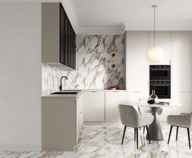 Керамогранит Ceradim Calacatta Fairy Gold Бежевый Полированный 60х120