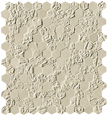 Мозаика FAP Ceramiche fOYU Bloom Beige Print Esagono Mosaico 29,5x32,5