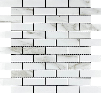 Декор Velsaa Mosaic Statuario Eva brick bone 32.1x29.9
