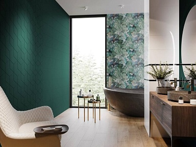 Плитка Ceramica Konskie Botanica Emerald Forest Rett 25x75