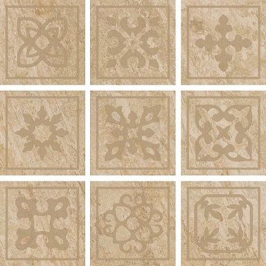 Декоративная вставка Coliseumgres 610090001122 Alpi Beige Tozzetto Celtico 10х10