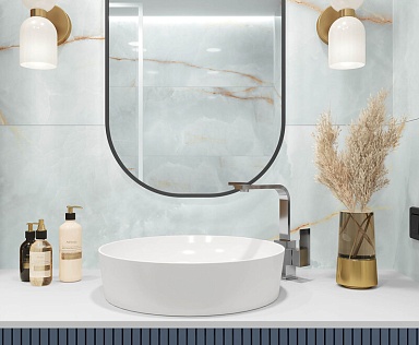 Керамогранит Laparet Onyx Dawn Sky голубой Полированный 60x120