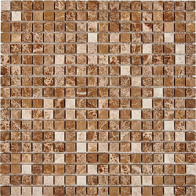 Мозаика Pixmosaic PIX221 Light Emperador из мрамора полированная 15x15 305х305x4