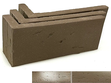Клинкерная плитка Terramatic Moon Brown угловая AC 2404 (Y) 185x60x71x14