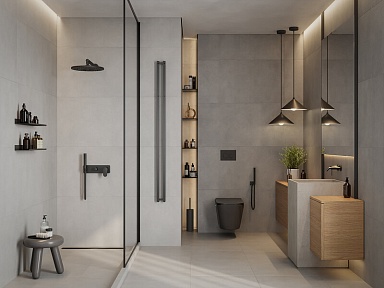Керамогранит Gracia Ceramica 010400001369 Beton light grey PG 11 60х120