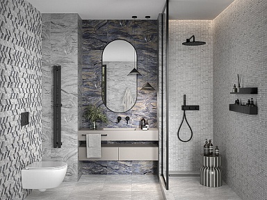 Плитка Gracia Ceramica 010100001564 Стрим серый верх 01 25x40