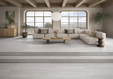 Клинкерная плитка Gres de Aragon 906711 Base Travis Gris Liso Rect. 60x120