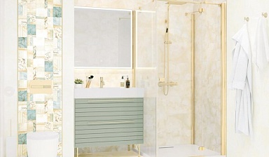 Alma Ceramica BWM51MET808 бордюр Metallic Glossy Gold 12*500*9