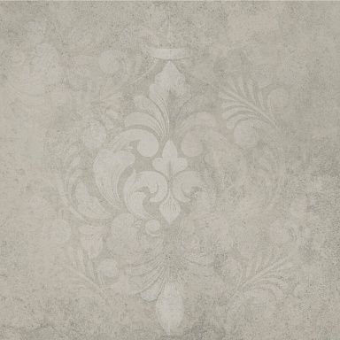 Kerama Marazzi KM4040G0061N Хадду серый светлый матовый декорированный 40,2x40,2x0,8