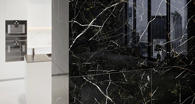 Керамогранит Meissen O-RBL-GGM234 Royal Black полированный черный 79.8x79.8