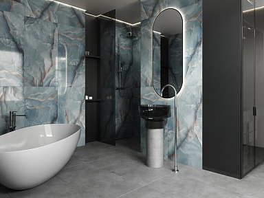 Керамогранит Cersanit 17437 Marina полированный HG голубой ректификат 60x120