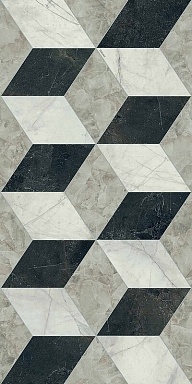 Декор Versace PF60014098 Tarsia Cubical Nero Deco Lux 3D Rett 60x120
