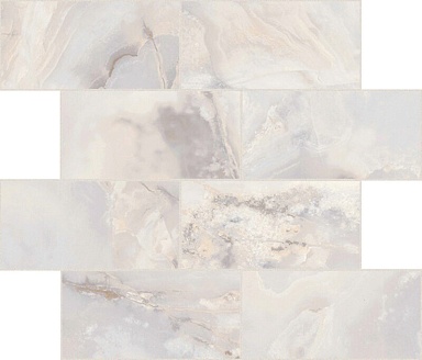 Декор Casa Dolce Casa 767707 Onyx&More White Onyx Satin Modulo Muretto 6mm 7,5x15 30x30