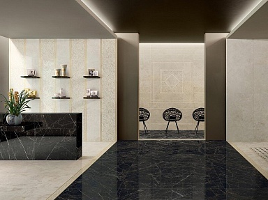 Декор Versace 262534 Intarsio Bianco/Nero 78x78