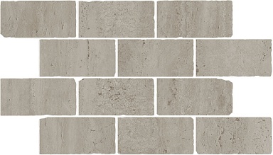 Kerama Marazzi BR033 Бордюр Сан-Марко мозаичный серый матовый обрезной 46,5x26,5x0,9