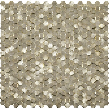 Мозаика L'Antic Colonial L244008731 (100240896) Gravity Aluminium 3D Hexagon Gold 30.7x30.1x0.6