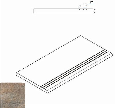 Ступень Italon 620040000042 EMERALD GRADINO ROUND GRIP SX 30x60