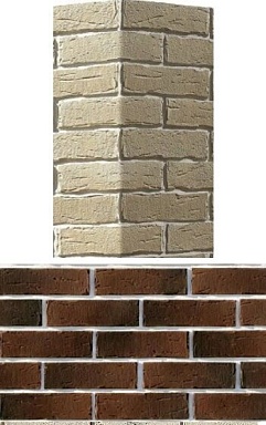 Искусственный камень White Hills 379-45 Сити брик угол 10x22x7