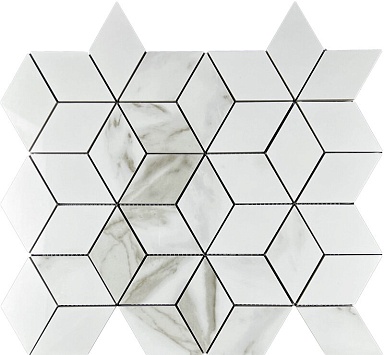 Декор Velsaa Mosaic Statuario Eva 3d diamond 37.1x34.7