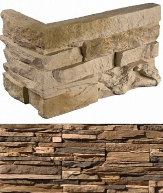 Искусственный камень White Hills 105-45 Кросс Фелл угловой 7х25,5x10 (6х15,5x10)