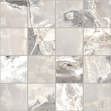 Декор Casa Dolce Casa 767699 Onyx&More Silver Blend Satin Mosaico 6mm 7,5x7,5 30x30