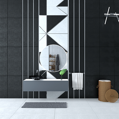 Керамогранит Goldis Tile N9BA0YBQA0G1LJ Rio Black Matt Rect 60x60