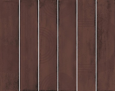 Панно Kerama Marazzi KMP3STA006RN6X Панно Мажорель бордовый глянцевый (из 6 частей 6х28,5) 36x28,5x1