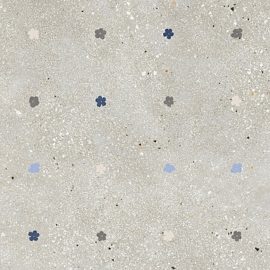 Керамогранит Ape A039160 Ama Fiori Grigio Rect. R10 60x60