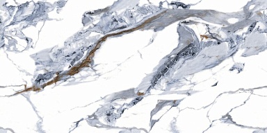 Керамогранит Zibo Fusure G126016G Gold Ink White 60x120