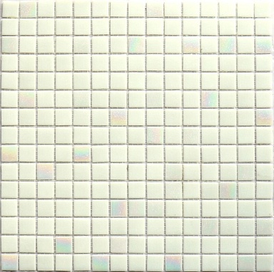 Мозаика NSmosaic MIX23 стекло белый (сетка) 20x20x4 327x327
