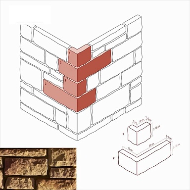 Искусственный камень White Hills 500-65 Данвеган угол 6-10x15-31.5 x 5-18