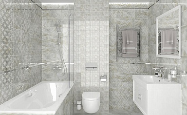 Laparet MM60129 Select Декор мозаичный серый 20х60