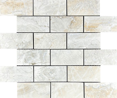 Декор Velsaa Mosaic Lumix White Brick Bone 346x297