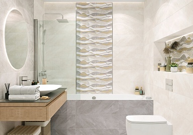 Плитка Alma Ceramica TWU12RLT04R Rialto рельефная 246x740x9