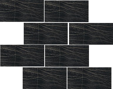 Декор Rex Ceramiche 756351 Prexious Thunder Night Mosaico Matte 7,5x15 30x30
