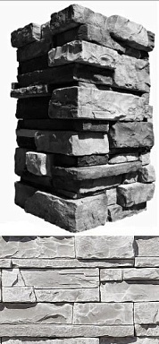Искусственный камень White Hills 153-05 Уайт Клиффс угол 10x28,5x10 (8,5x24x10)