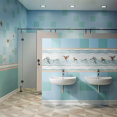 Плитка Kerama Marazzi 5185 Калейдоскоп бирюза 20x20