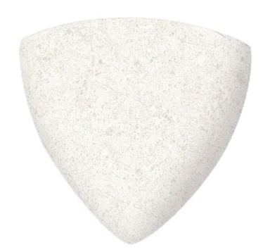 Декоративная вставка Kerastep Планка радиальная внешний угол Stone 531 White R9 77х77х10