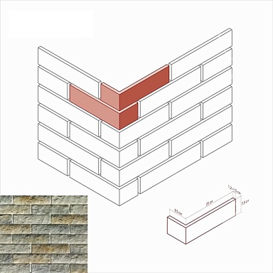 Искусственный камень White Hills 400-85 Толедо Угол 8.5х25x7.5