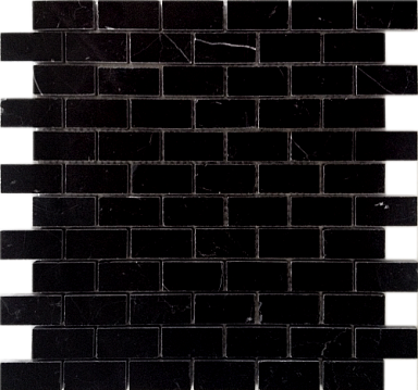 Мозаика Caramelle Mosaic Pietrine Nero oriente POL 2.3x4.8 29.8x29.8