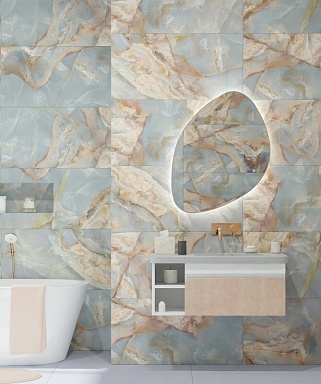 Керамогранит Global Tile GT5010027316MSR11 Амбра Голубой 50x100