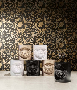 Декор Versace 262534 Intarsio Bianco/Nero 78x78